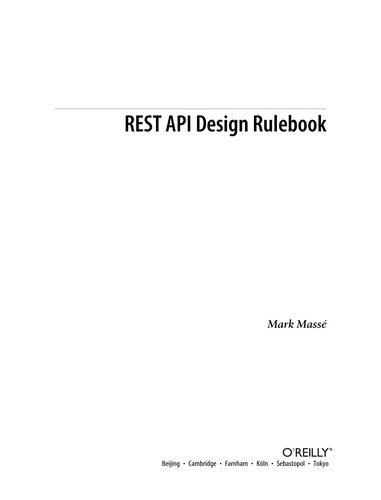 Cover of REST API Design Rulebook